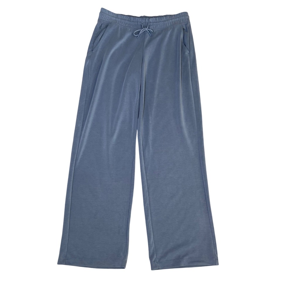 Athleta Women Seasoft mid rise straight leg blue gray pull on athleisure size M